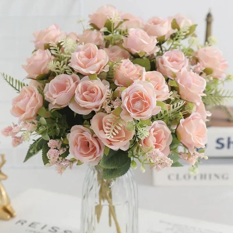 Five-Head Silk Peony Bouquet - Luzilly Bridal & Apparel