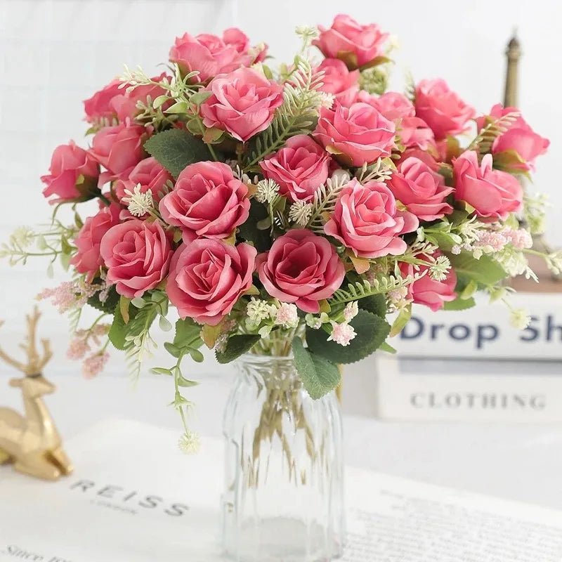 Five-Head Silk Peony Bouquet - Luzilly Bridal & Apparel
