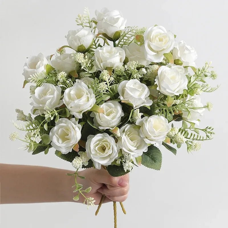 Five-Head Silk Peony Bouquet - Luzilly Bridal & Apparel