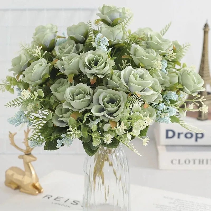 Five-Head Silk Peony Bouquet - Luzilly Bridal & Apparel