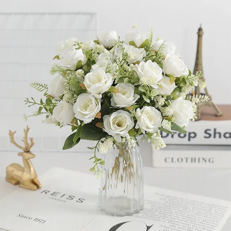 Five-Head Silk Peony Bouquet - Luzilly Bridal & Apparel