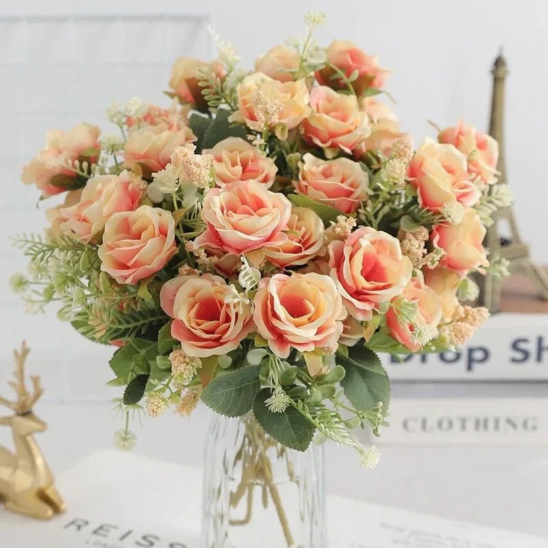 Five-Head Silk Peony Bouquet - Luzilly Bridal & Apparel
