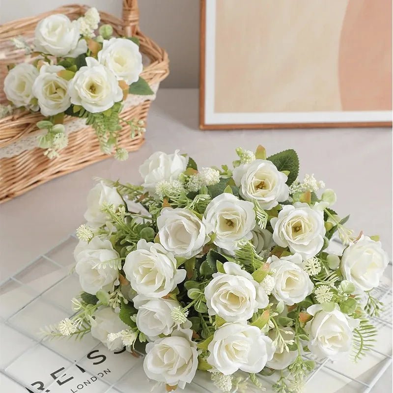 Five-Head Silk Peony Bouquet - Luzilly Bridal & Apparel