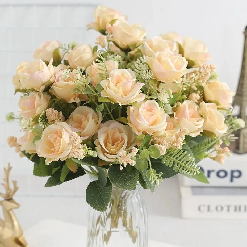 Five-Head Silk Peony Bouquet - Luzilly Bridal & Apparel