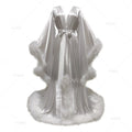 Floor-Length Flare-Sleeve Satin Bridal Robe - Luzilly Bridal & Apparel