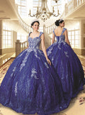 Floral 3D Glitter Quinceañera Gown - Luzilly Bridal & Apparel