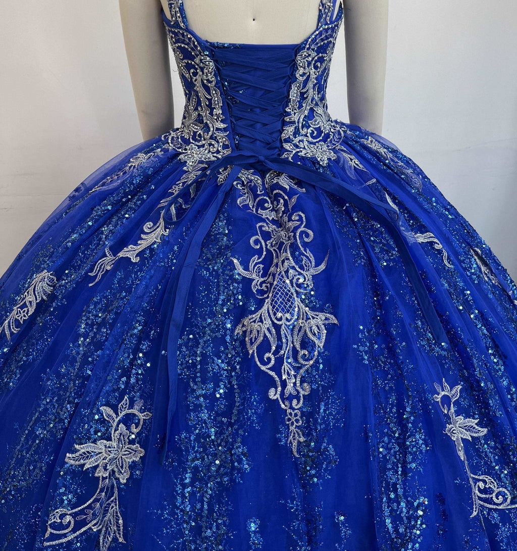 Floral 3D Glitter Quinceañera Gown - Luzilly Bridal & Apparel