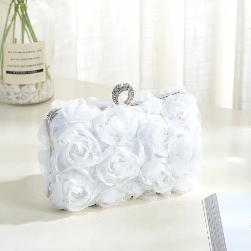 Floral Bridal Shoulder Clutch - Luzilly Bridal & Apparel