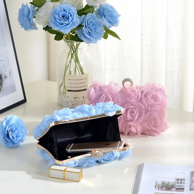 Floral Bridal Shoulder Clutch - Luzilly Bridal & Apparel