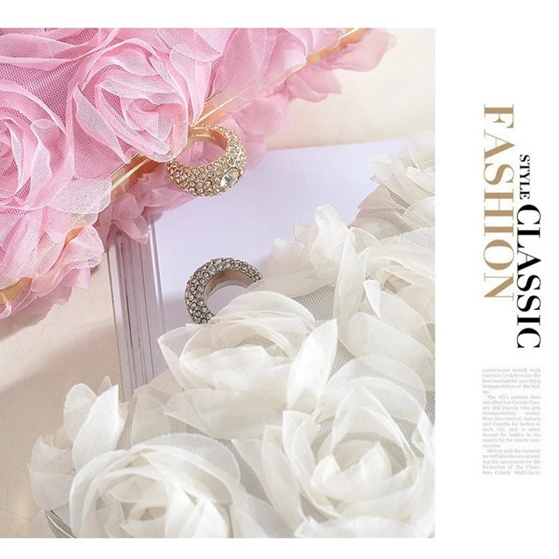 Floral Bridal Shoulder Clutch - Luzilly Bridal & Apparel