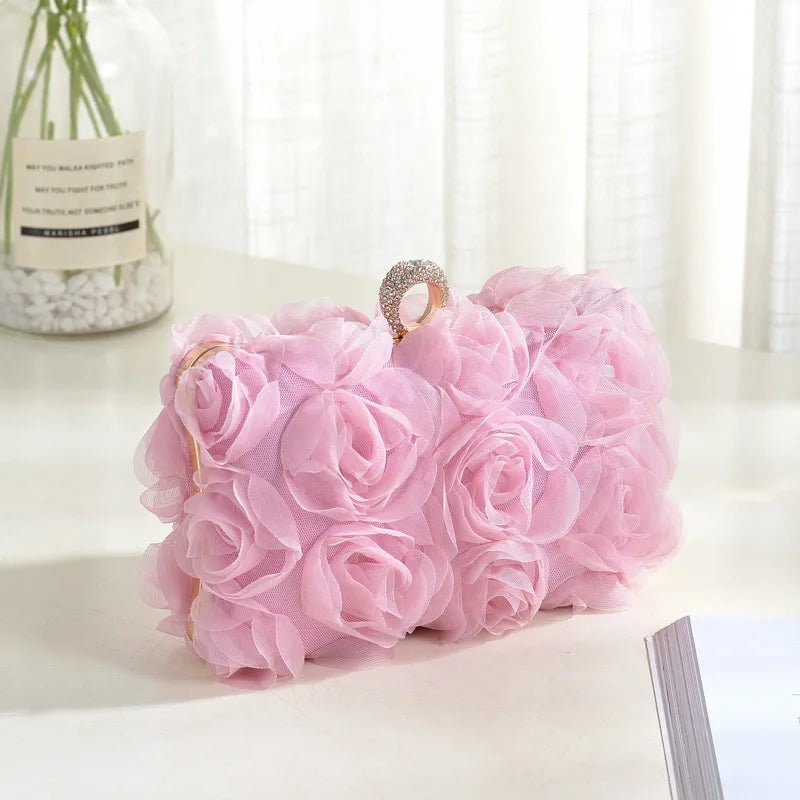 Floral Bridal Shoulder Clutch - Luzilly Bridal & Apparel