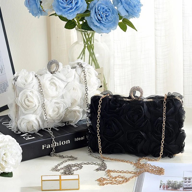 Floral Bridal Shoulder Clutch - Luzilly Bridal & Apparel