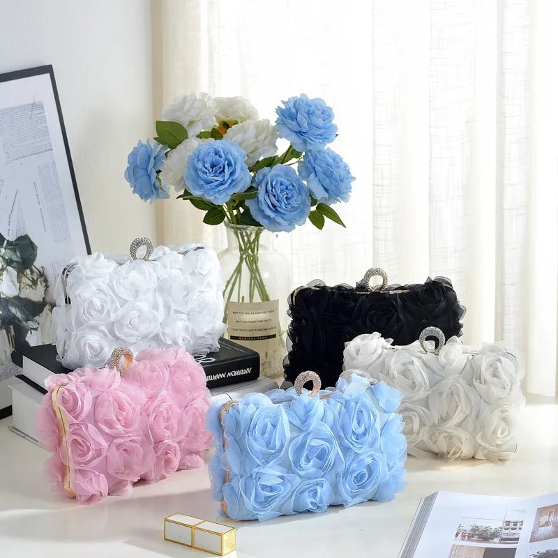Floral Bridal Shoulder Clutch - Luzilly Bridal & Apparel