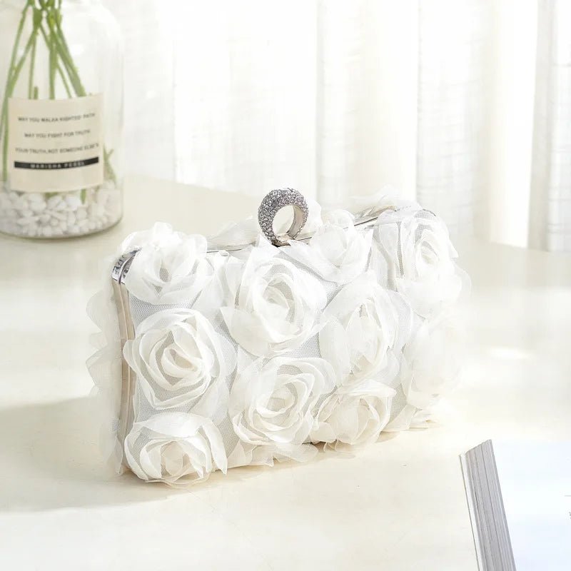 Floral Bridal Shoulder Clutch - Luzilly Bridal & Apparel