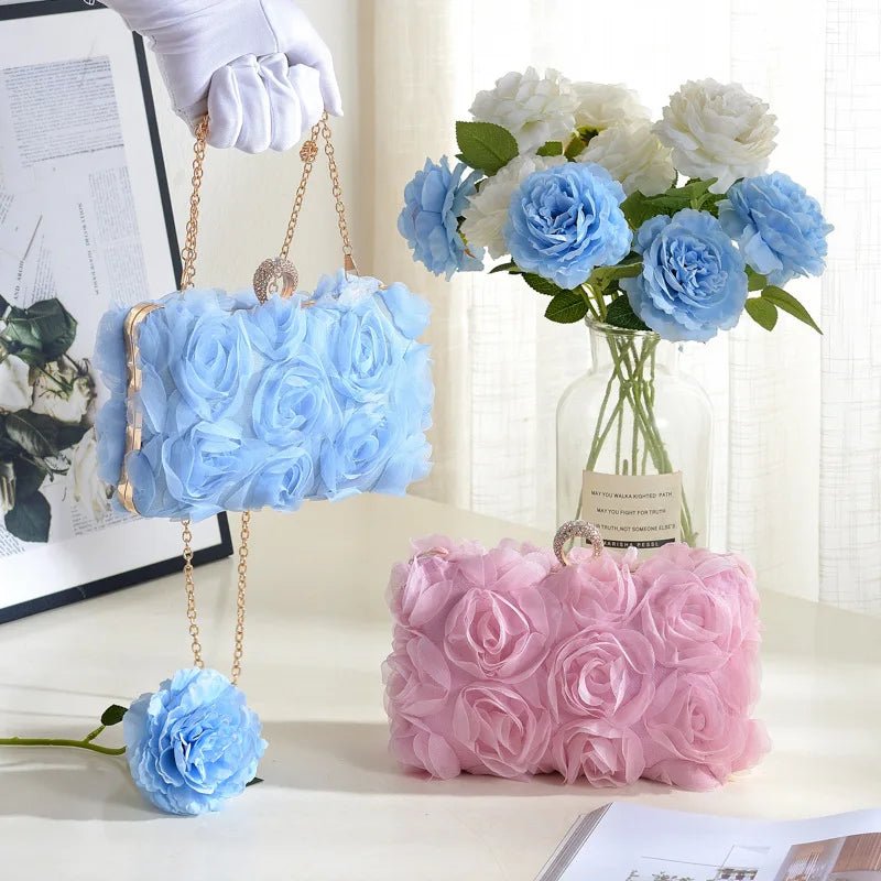 Floral Bridal Shoulder Clutch - Luzilly Bridal & Apparel