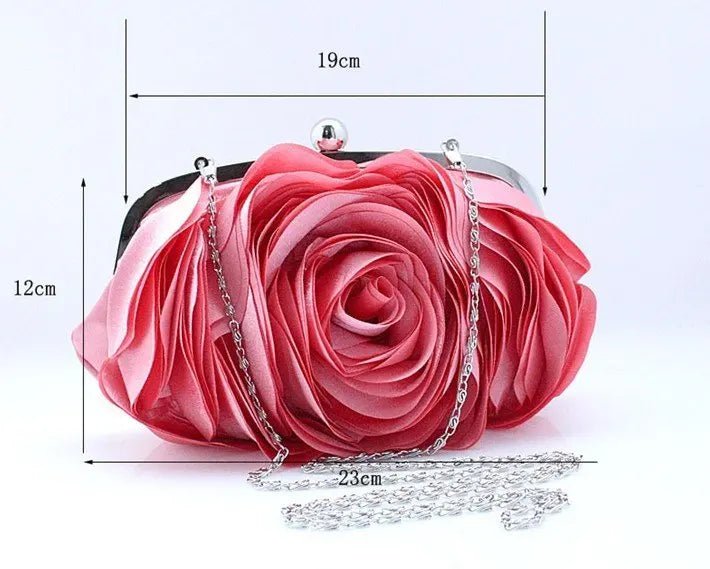 Floral Chain Clutch — Evening Bag - Luzilly Bridal & Apparel