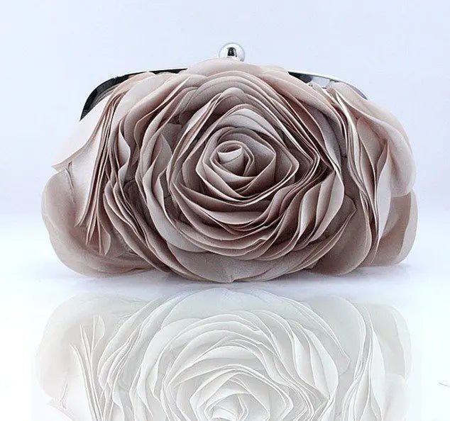 Floral Chain Clutch — Evening Bag - Luzilly Bridal & Apparel