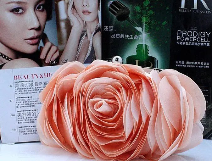 Floral Chain Clutch — Evening Bag - Luzilly Bridal & Apparel