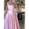Floral Embroidered Lace-Up Bridesmaid Dress - Luzilly Bridal & Apparel