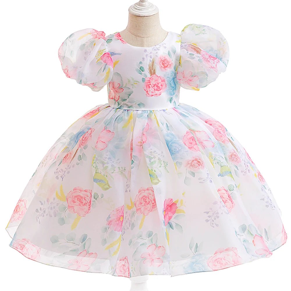 Floral Print Girls' Party Dress - Luzilly Bridal & Apparel