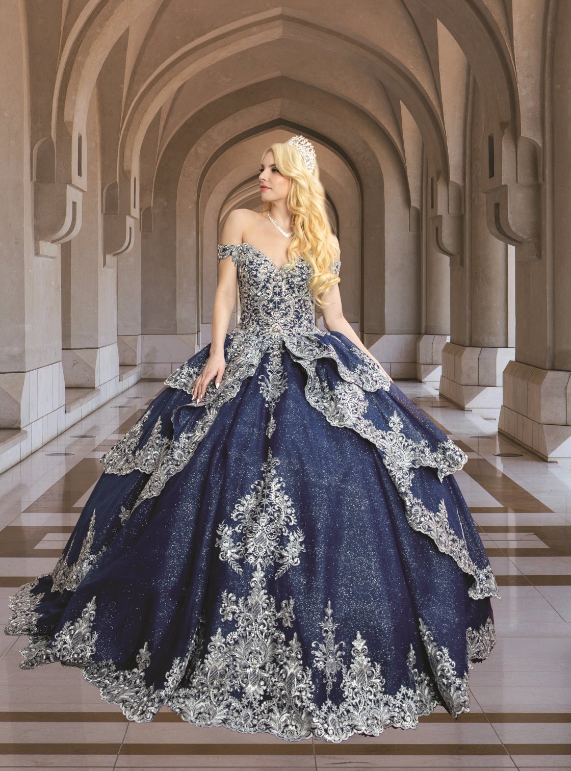 Floral Quinceañera Ball Gown - Luzilly Bridal & Apparel
