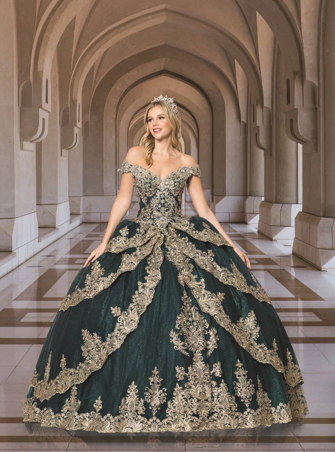 Floral Quinceañera Ball Gown - Luzilly Bridal & Apparel