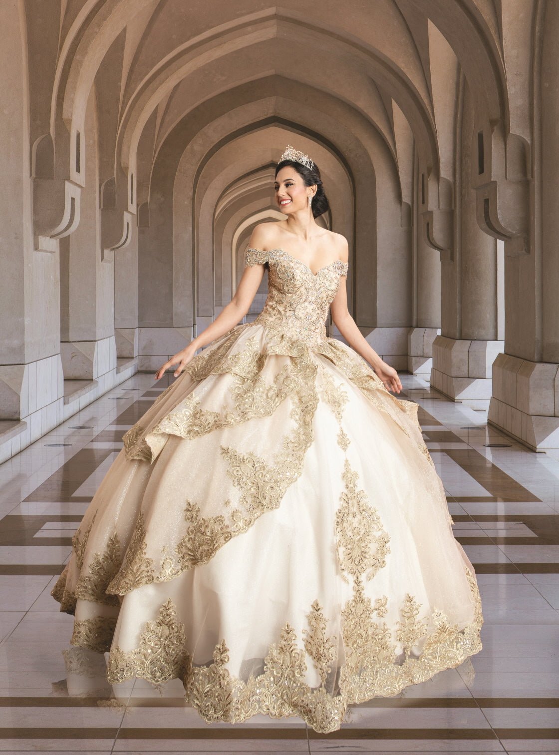 Floral Quinceañera Ball Gown - Luzilly Bridal & Apparel