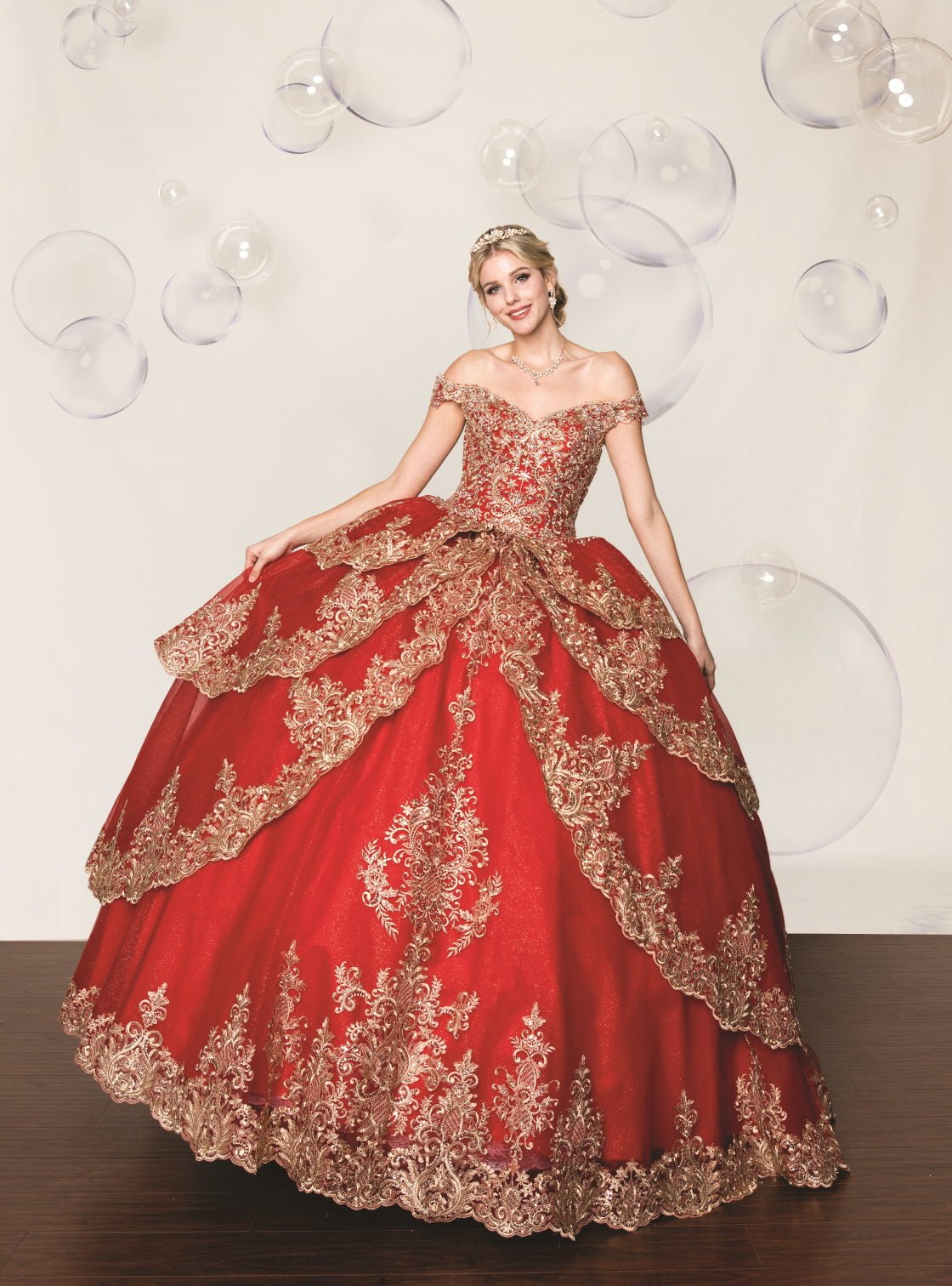 Floral Quinceañera Ball Gown - Luzilly Bridal & Apparel