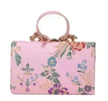 Floral Satin Clutch & Crossbody Bag - Luzilly Bridal & Apparel