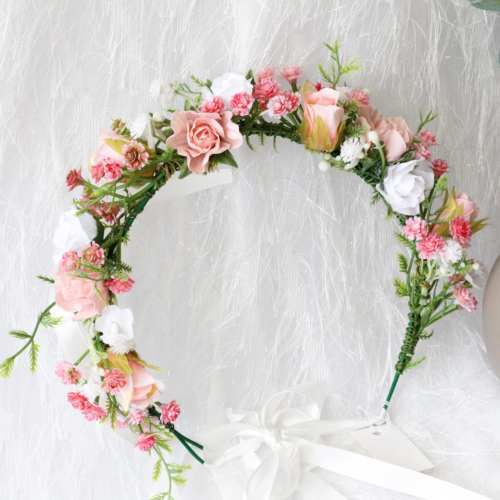 Flower garland headpiece simulation flower starry sky children's headband bride hair accessories photo shoot wearing flower garland female - Luzilly Bridal & Apparel