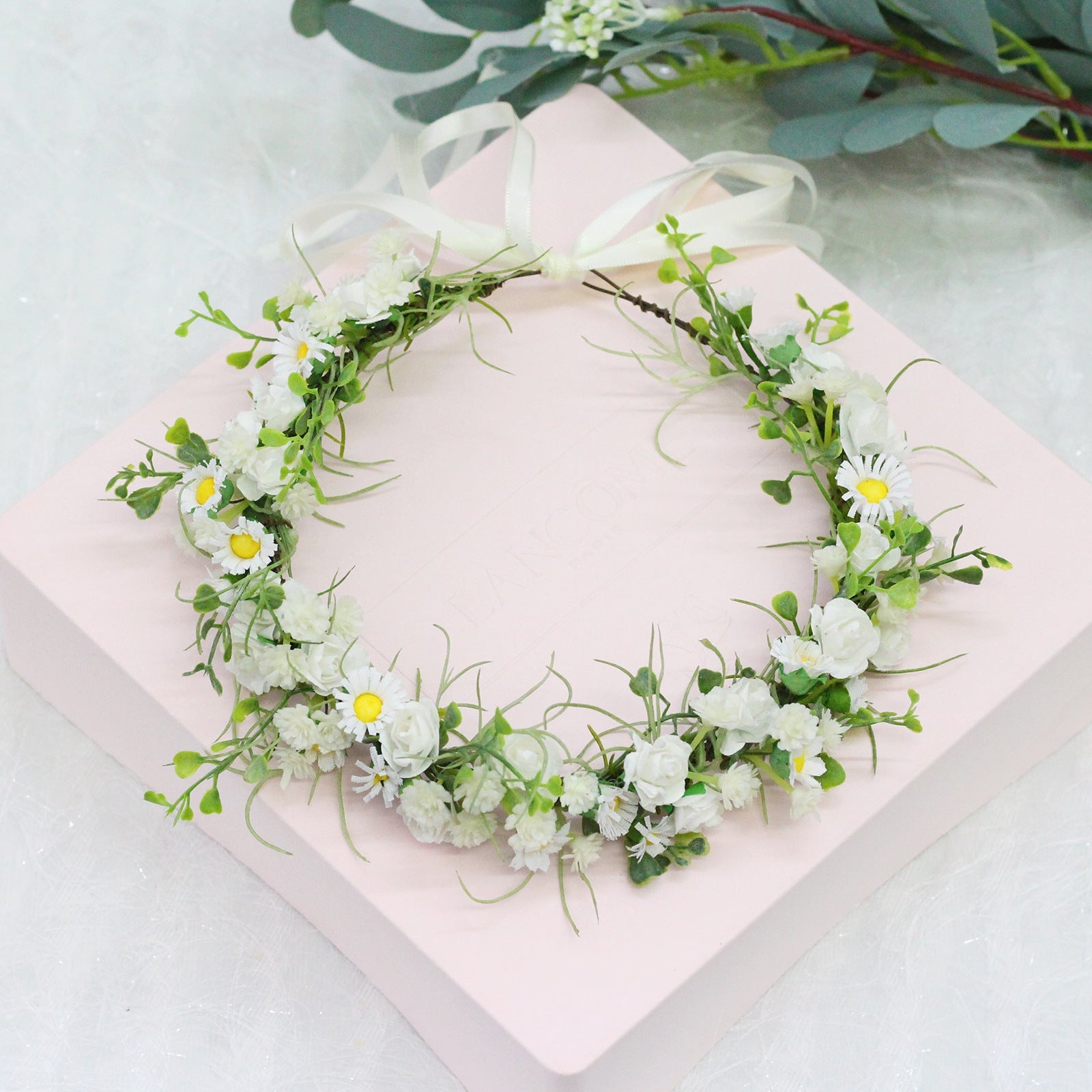 Flower garland headwear handmade daisy sky star vine flower crown wedding flower girl bridesmaid photo hair accessory girl - Luzilly Bridal & Apparel