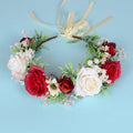 Flower garland headwear Hawaiian flower girl beautiful super fairy bride rose ring accessory - Luzilly Bridal & Apparel