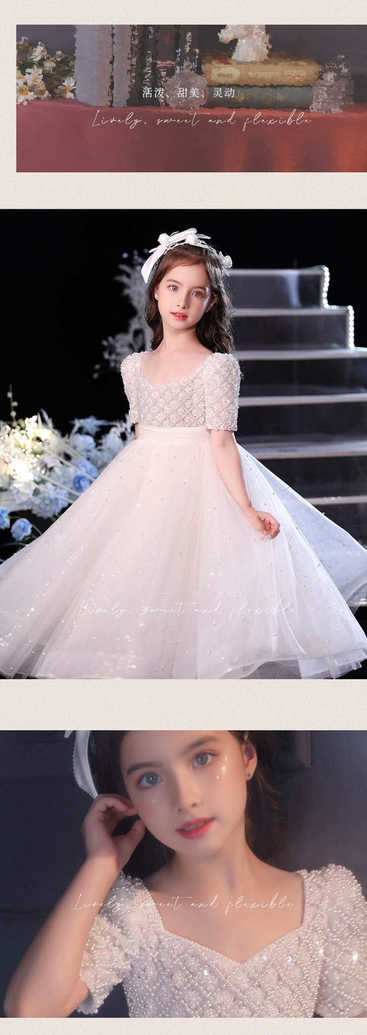 Flower Girl Wedding Dress for Kids Costume -  GIAA221410003 - Luzilly Bridal & Apparel