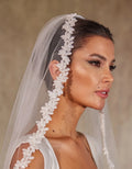 Flower Lace Bridal Veil - Luzilly Bridal & Apparel