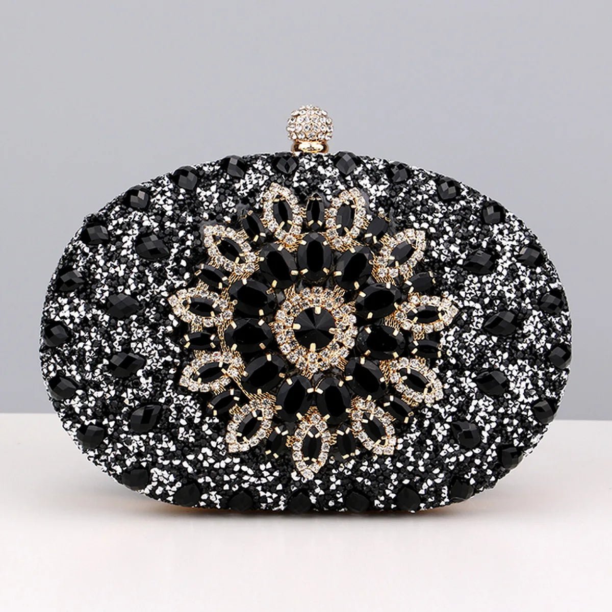 Flower Rhinestone Evening Clutch - Luzilly Bridal & Apparel