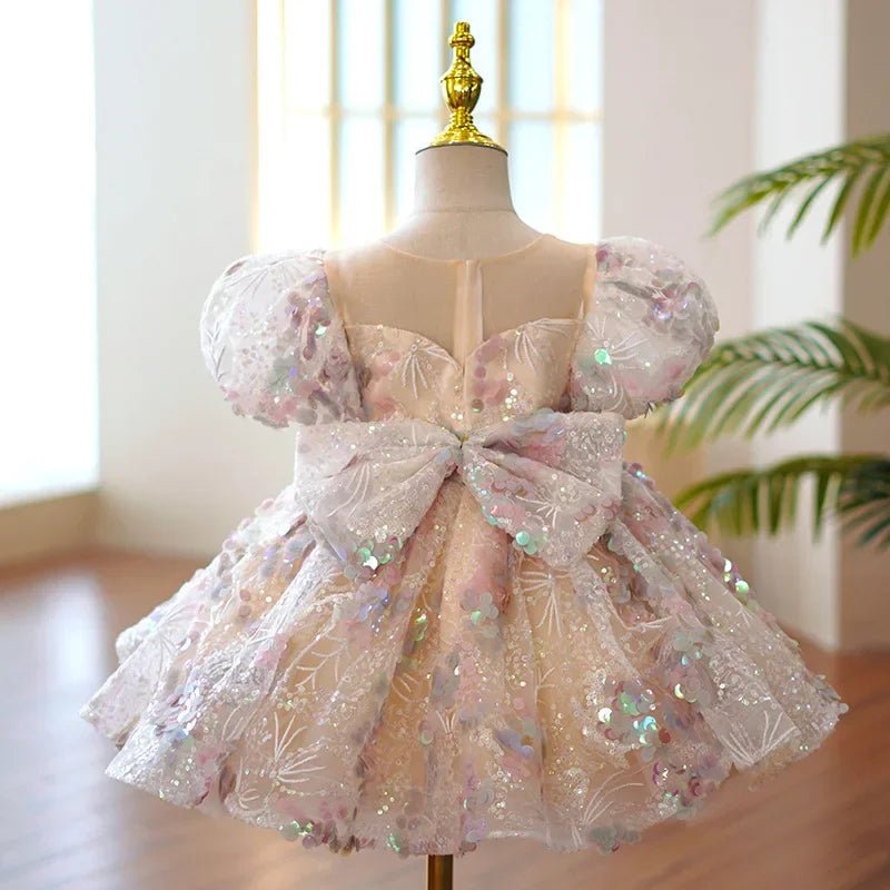 Fluffy Lace Ball Gown Girls Party Dress - Luzilly Bridal & Apparel