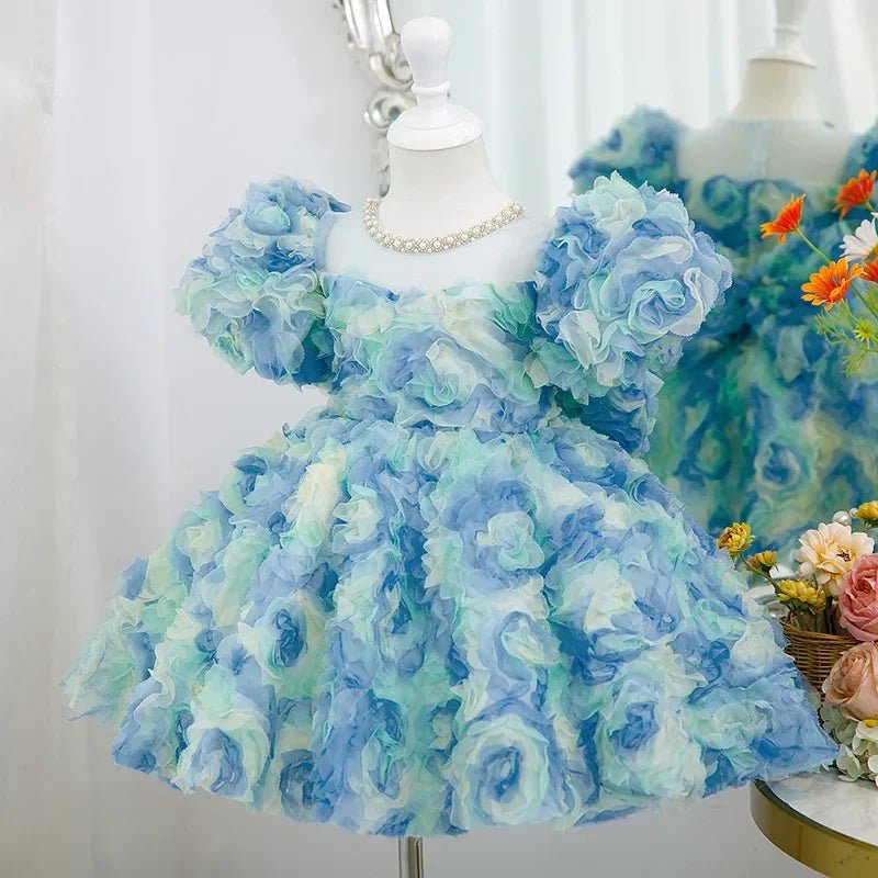 Fluffy Lace Ball Gown Girls Party Dress - Luzilly Bridal & Apparel