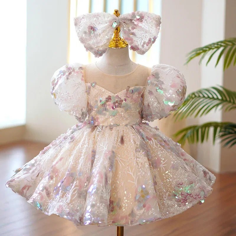 Fluffy Lace Ball Gown Girls Party Dress - Luzilly Bridal & Apparel