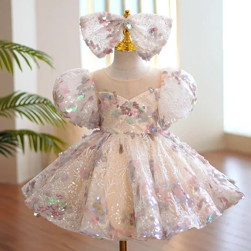 Fluffy Lace Ball Gown Girls Party Dress - Luzilly Bridal & Apparel