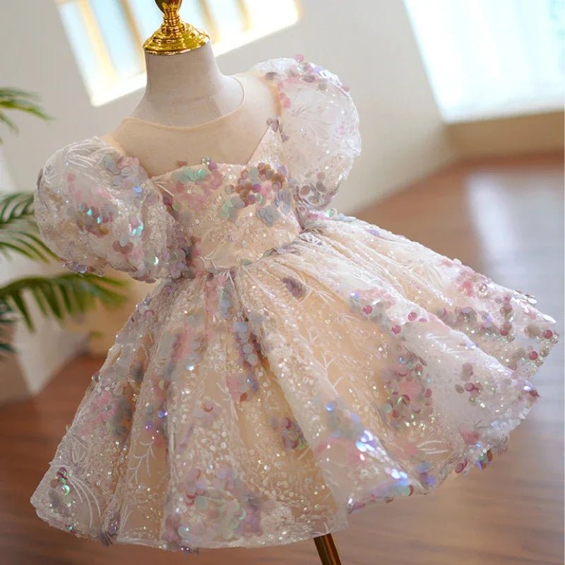 Fluffy Lace Ball Gown Girls Party Dress - Luzilly Bridal & Apparel