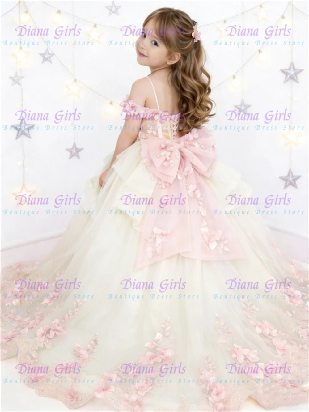 Fluffy Tulle Appliqué Flower Girl Dress - Luzilly Bridal & Apparel