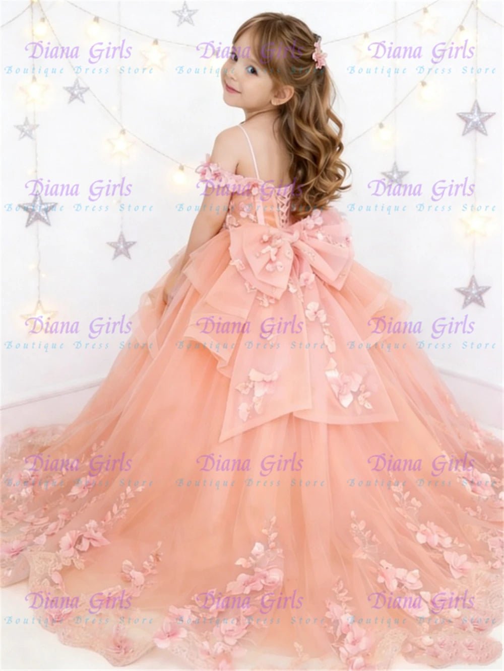 Fluffy Tulle Appliqué Flower Girl Dress - Luzilly Bridal & Apparel