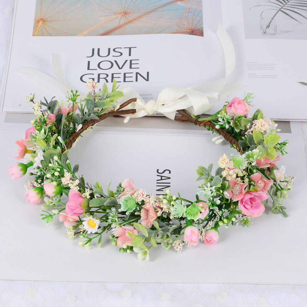 Forest style bride sweet flower headband hair accessories super fairy small floral accessories and makeup styling photography photography travel photography - Luzilly Bridal & Apparel