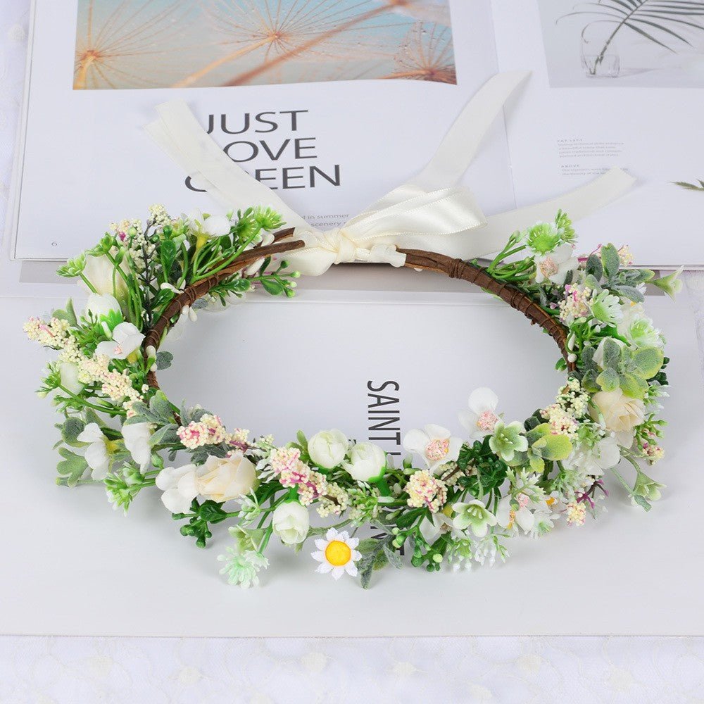 Forest style bride sweet flower headband hair accessories super fairy small floral accessories and makeup styling photography photography travel photography - Luzilly Bridal & Apparel