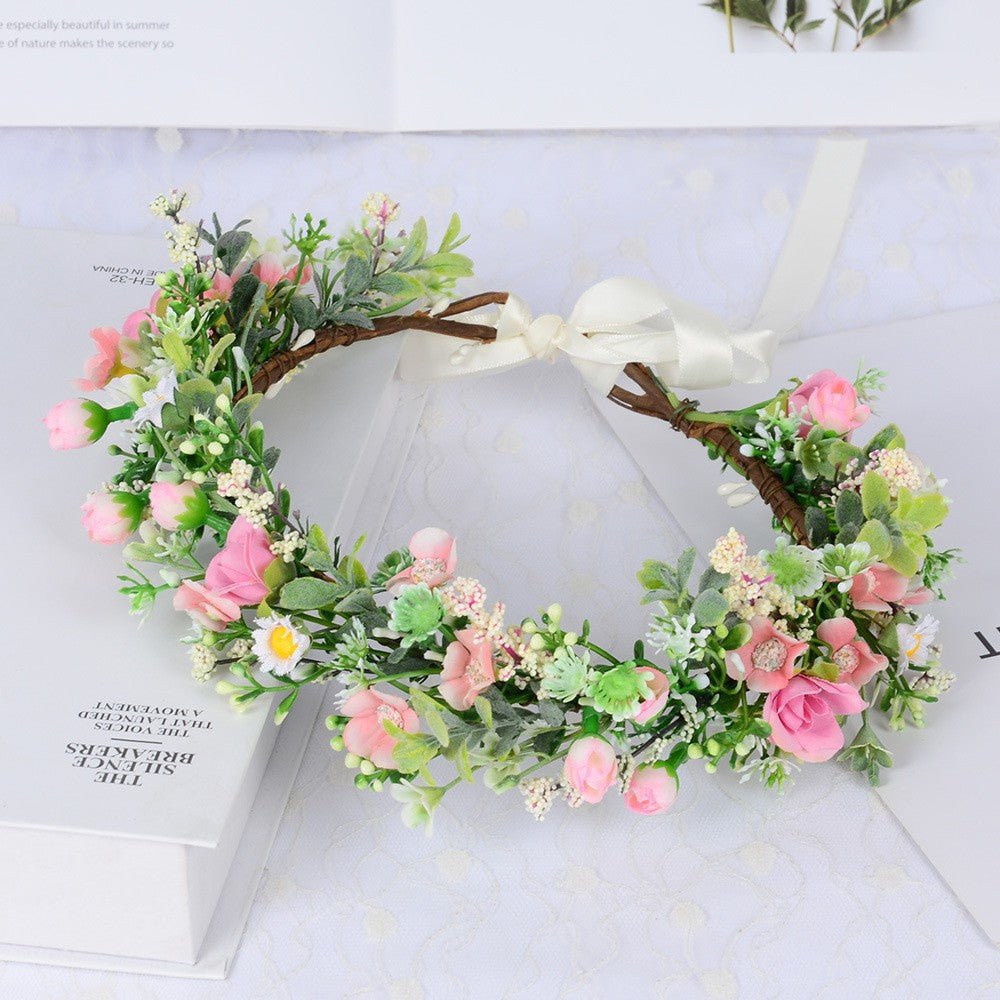 Forest style bride sweet flower headband hair accessories super fairy small floral accessories and makeup styling photography photography travel photography - Luzilly Bridal & Apparel
