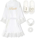 Four-Piece Bridal Robe and Slipper Set - Luzilly Bridal & Apparel