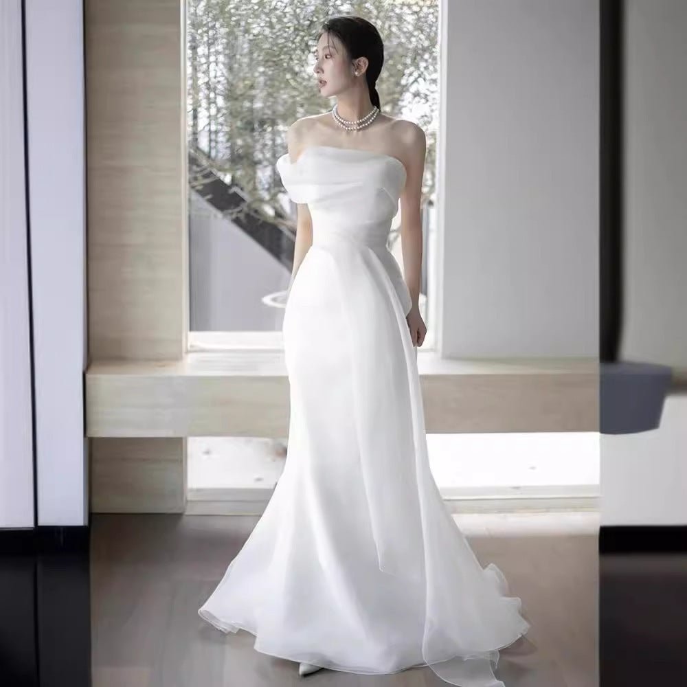 French-Style Sleeveless Wedding Dress - Luzilly Bridal & Apparel