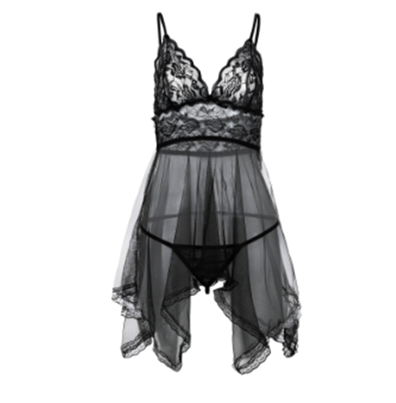 Front-Slit Lace Nightdress - Luzilly Bridal & Apparel
