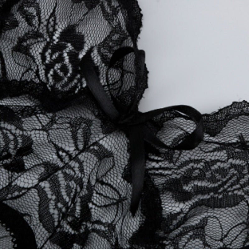 Front-Slit Lace Nightdress - Luzilly Bridal & Apparel