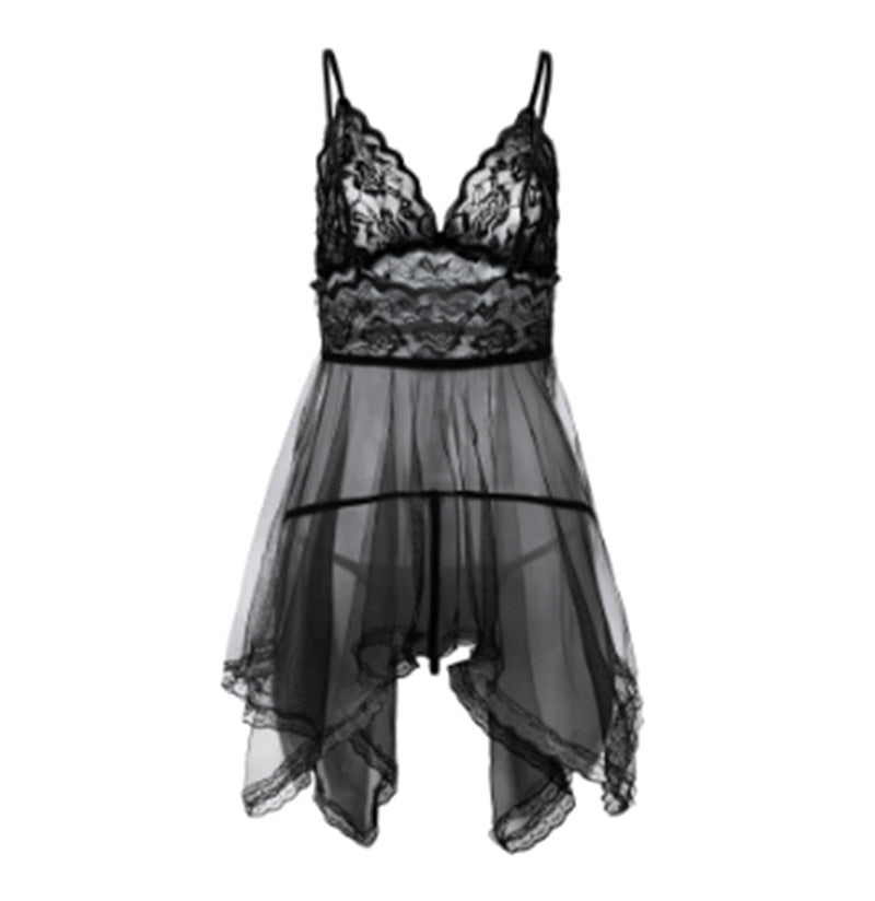 Front-Slit Lace Nightdress - Luzilly Bridal & Apparel